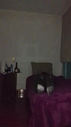 In the dark undressing