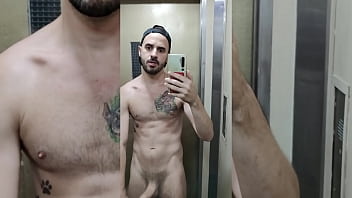 Xisco fully naked inside the lift and jerk off