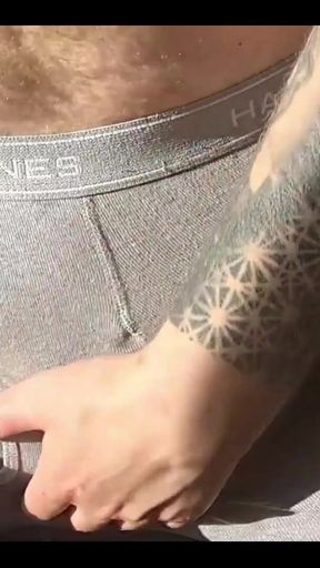 Edging Out a Huge Load on My Boxers