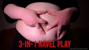 3-in-1 Navel Play – Goddess Djerdlid Teases Her Belly Button