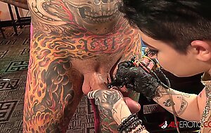 Adriana Lynn tattoos herself before fucking Sascha