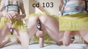 Heteroflexible K crossdressing 103: slender fit older hung transvestite skirt anal cockring combo