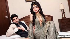 Dark-skinned bombshell gets ravaged by her thirsty Indian beau in a filthy, all-night sex fest