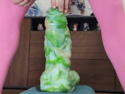 Taking my huge Bad Dragon Flint to the base