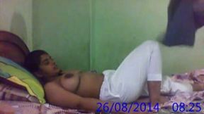 Busty kinky amateur brunette housewife gets nailed missionary style