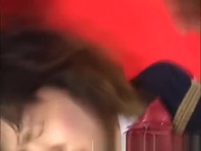 horny Japanese teen takes a bukkake facial after swallowing dicks