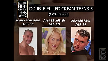 Double Filled Cream Teens 5 (2005) - Scene 1 (Justine Ashley) [AI Enhance]