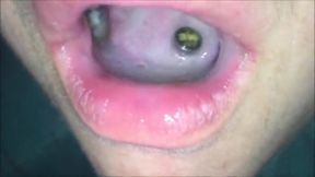 Cum dumpster slut wife sucking hairy fat cock getting mouth cream pie & swallowing every drop