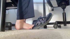 Aurora Dangles Her Shoes On Her Feet