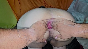 My asshole is so wide and deep that it stores food, and it also gives it more and better flavor