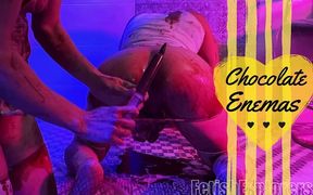 Chocolate Enemas for Sissy Lesbian Part 2