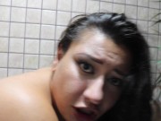 A Portrait of Agatha Ludovino while penetrating both holes