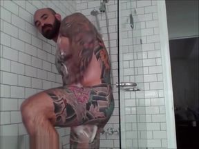 Tattooed Muscle dad shower