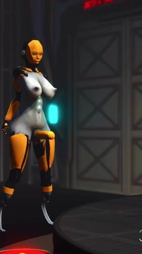 Epic moment from "Shemale sex cyborg fucks hard an alien in the underground and secret US military base"