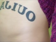 Alien inside my belly tries to birth - belly bulge fetish