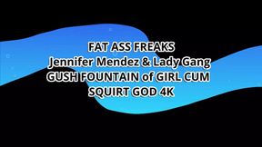 Jennifer Mendez & Lady Gang's massive breasts squelch gushy fluids in 4K ecstasy.