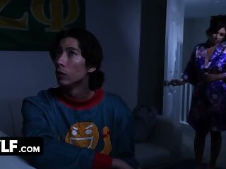 Naughty Step-Sis Juniper Ren and Step-Mother Give Their Pussies to Stepbro for Christmas - MYLF