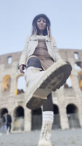 Public boot slave humilation at the colosseum