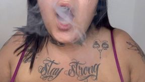 Busty BBW Teases with Double Cigarettes and an Irresistible Cleavage New 2026