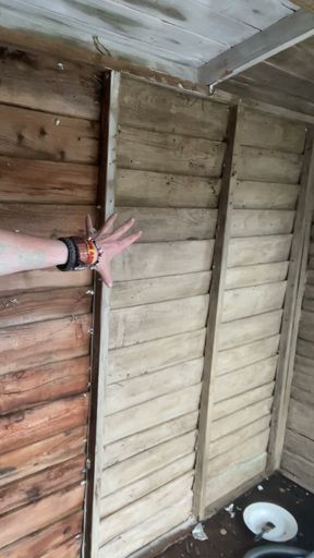 Peeing Outdoors as I Got Caught Short Doing DIY in My Very Overlooked Garden!