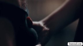 Stepbrother takes advantage of slutty tgirls bareback booty