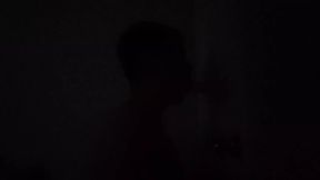 Dildo Sucking in the Dark