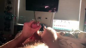 Unshaved ginger boy Sunlight evening fap off