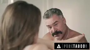 Sexy Vid Pervert Rose Carter Sneaks In & Replaces Her Stepdad's Masturbator While He's Blindfolded