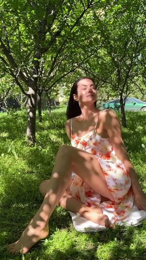 Outdoor Barefoot Tease