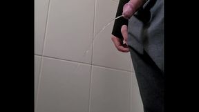 Morning piss in toilet