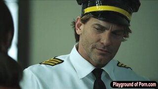 Tight Janie Summers fucked by the pilot