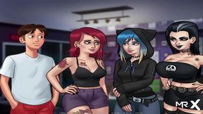 Teen Anime Chick Gets Inked by Handsome Artist in Summertime Saga Tattoo Session
