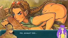 Lara Crofts Sensual Blowjob Handjob – Hot With Glasses Gloves On