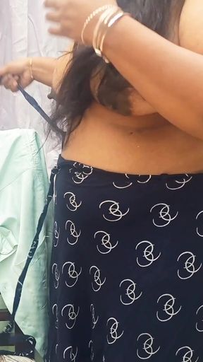 Indian Wife Nude in Front of Camer, Nudist Desi