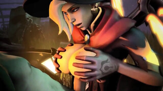 Ashe masturbating penis with delicious rich tits