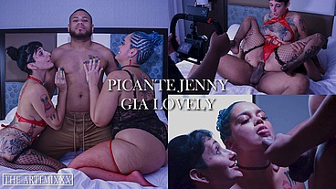 Picante Jenny and Lov3ly Gia have a hot anal threesome with TheArtemiXXX