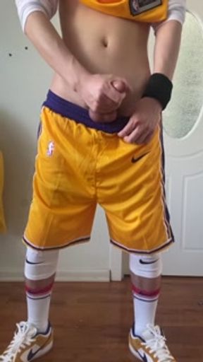Masturbation show by basketball boy