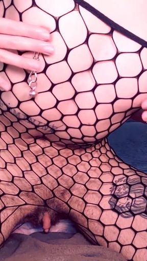 Nipple Bells Chiming with Every Touch, I Tease My Over-sensitive Nipples While My Dickclit Throbs for Round Two