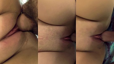 The bitch moans loudly from the cock in her pussy close up - Furiyssh