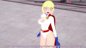 power girl - red pov - super man - full & full pov on sheer & ptrn: fantasyking3