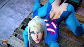 Phazon Addendum - Samus Aran Gets Pounded By Fucking Machine With 12 Inch Dildo