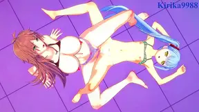 Ruri and Sagiris Busty Embrace Sparks Steamy Lesbian Desire