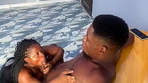 This Nigerian Ebony Had To Show Her Man She Is A Blowjob Queen She Sucked Him So Good That He Wanted It Outdoors