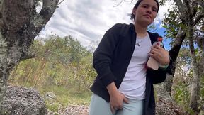 Outdoor lesbians finger and masturbate after adrenaline rush