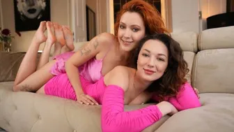 Cherry Candle and Isabella DeLaa's Lesbian JOI Foot Worship and Fetish Tease
