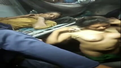 Desi Hijra Showing Her Boobs In Passenger Train