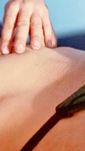sexy twink femboy in hot black thong with smooth perfect abs playing with perfect nipples   Clip 2