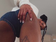BLACK TGIRLS - Cloudy Vi Home Alone Solo Masturbation