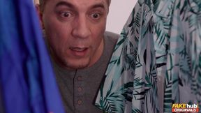 Fakehub Originals - Big-boobed Clea Gaultier Is Trying on Sexy Clothes in the Changing Rooms