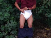 changed diaper in the park